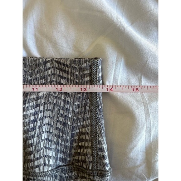 Lululemon Wunder Under Crop Sz 10 (Hi-Rise) 21" Luon Jacquard Battleship Silver - Picture 7 of 12